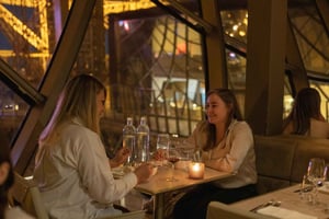 Paris: Christmas Dinner with champagne in the Eiffel Tower