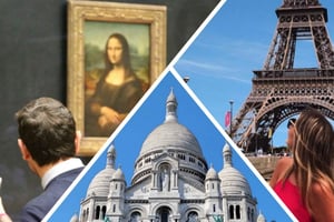 Parijs: Montmartre, Notre-Dame en Louvre-tour met cruise