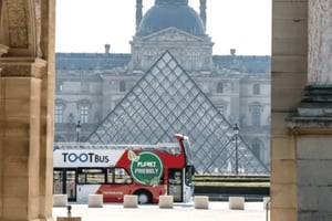 Paris: Tillträde till Louvren med värd och hop-on hop-off-buss