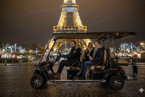 Paris: Private Christmas Lights Tour by Golf Cart