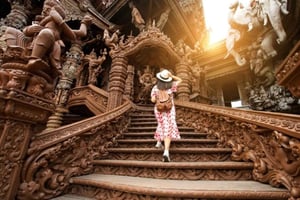 Laem Chabang havn: Sanctuary of Truth og elefantreservat