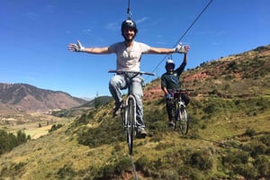 Cusco: Ekstrem himmelcykel og rappelling-eventyr