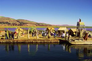 From Puno: Floating Islands of the Uros Half-Day Tour