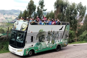 Open bus in Cusco City, 3-hour tour with panoramic views.