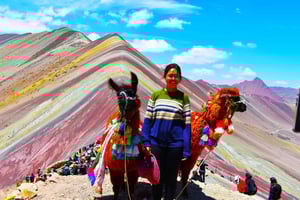 Dagsudflugt til Rainbow Mountain med guidet vandring