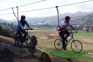 ||Skybike, klatring og rapelling i Cachimayo fra Cusco