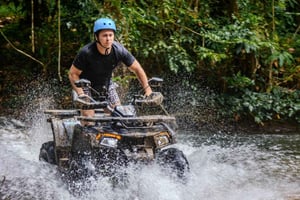 Från Phuket: Khao Lak ATV, zipline, forsränning och djurlivstur