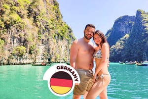 Z Phuket: wyspa Phi Phi i plaża Maya z niemieckim przewodnikiem