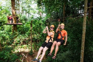 Khao Lak: Etisk elefant, zipline og ATV Premium Combo