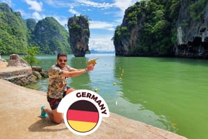 Baie de Phang Nga : Île James Bond et Snorkeling avec un Guide Allemand