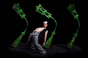 Praag: 1,5 Uur Black Light Theater Srnec voorstelling