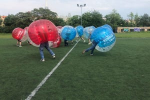 Praha: Bubbles football - Zorb Football in centrum