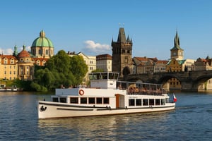 Praag: Valentijnsdagcruise met diner en prosecco