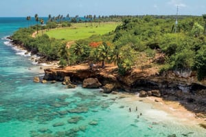 Puerto Rico: Cueva del Indio, vandfald og strandtur