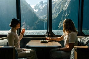 A partir de Queenstown: Milford Sound em classe executiva com cruzeiro