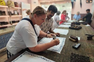 Jaipur: Workshop blokdrukken in het hart van het stadscentrum