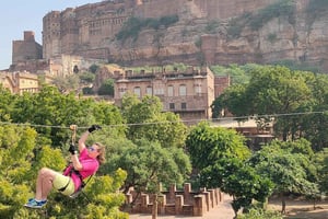 Jodhpur : Visitez le fort Mehrangarh et participez à une aventure en tyrolienne
