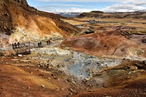 Från Reykjavik: Rundtur i Reykjanes Geopark & flygtransfer