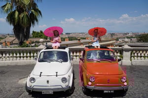 Rzym: wycieczka po mieście retro Fiatem 500 z przystankami na zdjęcia