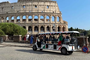 Rzym: Wycieczka wózkiem golfowym z muzyką i lodami