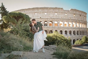 ローマ：コロッセオでのプライベート写真撮影