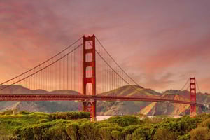 Porträttsession vid Golden Gate Bridge SF