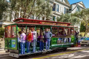 San Francisco: Cable Car med app-baserad rundtur