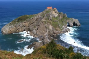 Bilbao, Guggenheim och Dragonstone från San Sebastián