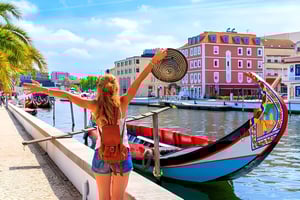 AVEIRO E COSTA NOVA: Private Ganztagestour mit Bootstour ab Porto