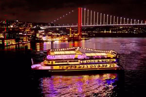 Istanbul: Bosporus-middagscruise og show med privat bord