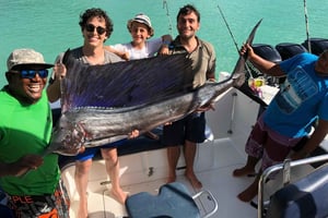 Halbtagsfischen, Praslin, Seychellen.