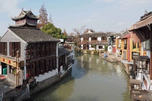 Tour privado de medio día con todo incluido a la Ciudad del Agua de Zhujiajiao