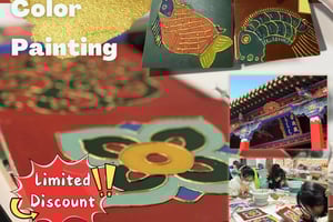 Gamle arkitektoniske farvemalerier - skab din souvenir