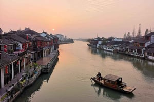Shanghai Hoogtepunten en Zhujiajiao Waterstad privétour