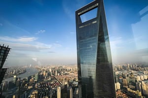 Shanghai world financial center 100 floor observation deck