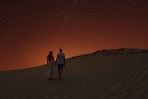 Doha: safari notturno privato nel deserto, giro in cammello e osservazione delle stelle