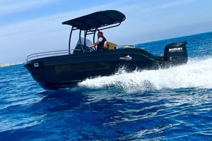 Hurghada: White Island Speedboat Tour, snorkling och frukt