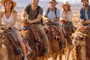 Marrakesz: przejażdżki na wielbłądach i quadach po pustyni Agafay z kolacją i pokazem