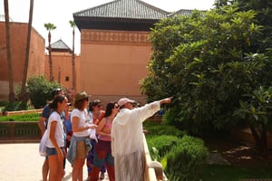 Marrakech: Bahia-paleis, Saaditombes en rondleiding door de medina