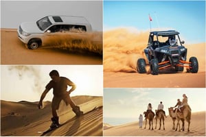 Safari por el desierto de Qatar, Quad, paseo en camello y Sandboarding