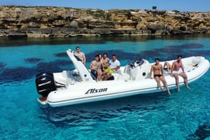 From Marsala: Egadi Islands Boat Tour with Swimming Stops