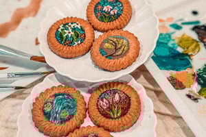 2-godzinne malowanie kawą i herbatnikami - jadalna farba