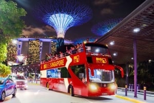 Singapour : visite nocturne en bus à toit ouvert avec guide vivant