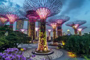Singapore: Gardens by the Bay ja Jurassic World, nouto sisältyy hintaan