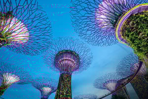 シンガポール・マリーナベイのナイトウォーク（スペクトラ＆ラプソディショー付き）