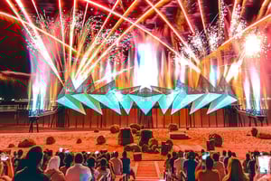 Singapore: Sunset Cable Car, Wings Of Time op Sentosa