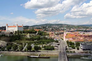 Budapest: Transfer till Prag via natursköna Bratislava