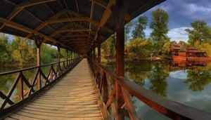 Wooden Bridge in Kolárovo
