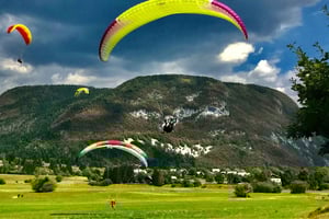 Bohinj: Acrobatic Tandem Paragliding Flight from Vogel