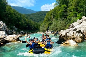 Bovec: Avontuurlijk raften op de rivier de Smaragd Soča + GRATIS foto's